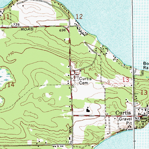 Topographic Map of Portage Township Community Recreation Area, MI
