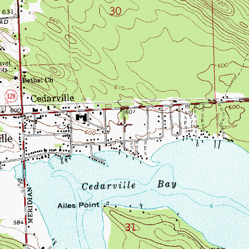Topographic Map of Maritime Museum, MI