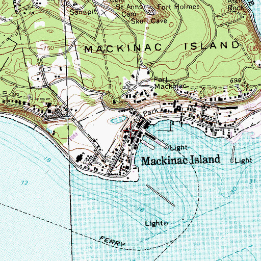Topographic Map of Stuart House Museum, MI