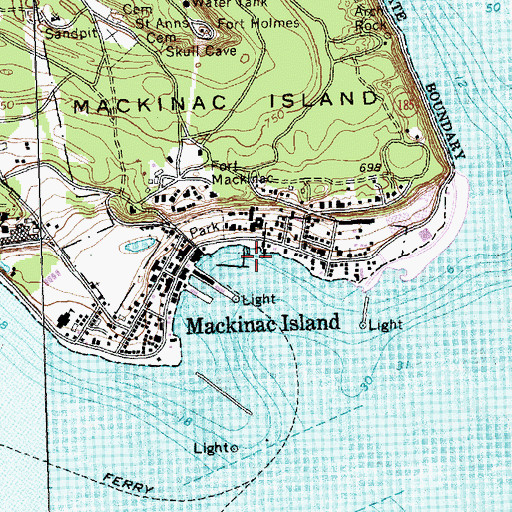 Topographic Map of Haldimand Bay, MI