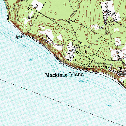 Topographic Map of Jacker Point, MI