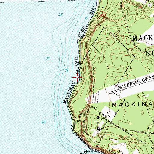 Topographic Map of Griffin Cove, MI