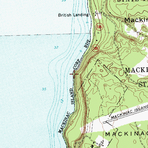 Topographic Map of Radisson Point, MI