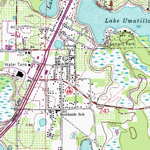 Topographic Map of Life Changing Church of God, FL