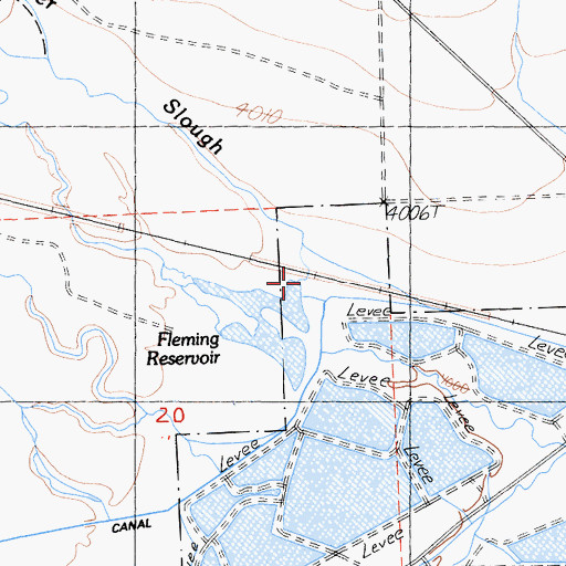 Topographic Map of Tanner Slough, CA