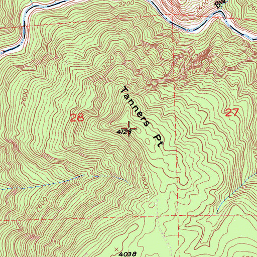 Topographic Map of Tanners Point, CA