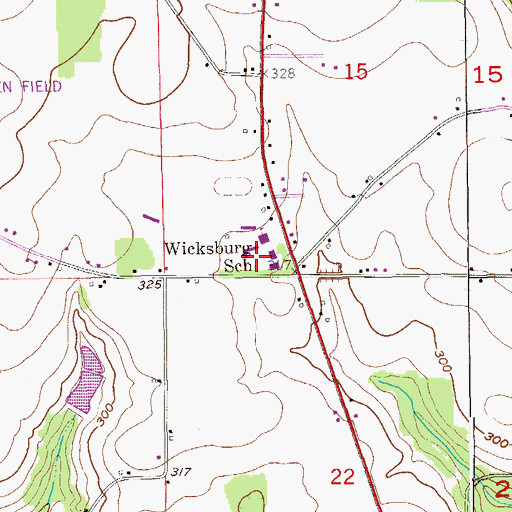 Topographic Map of Panther Stadium, AL
