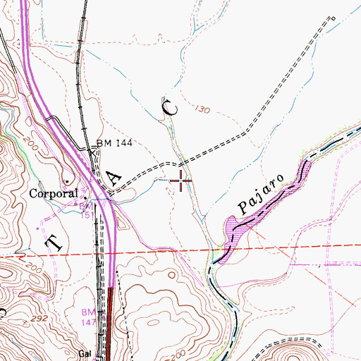 Topographic Map of Tar Creek, CA