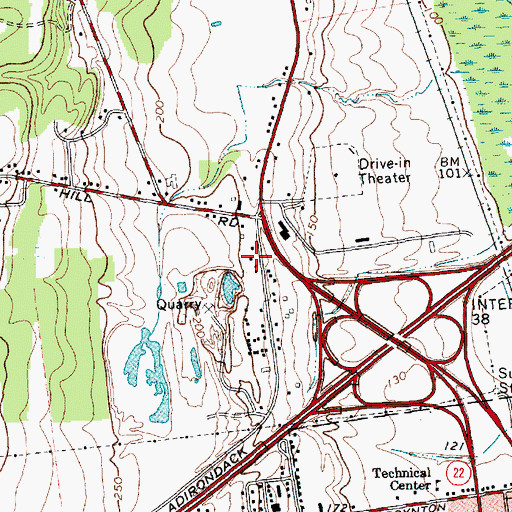 Topographic Map of School Number 4 (historical), NY