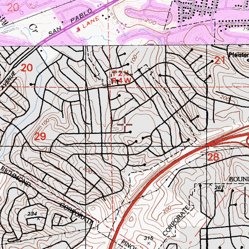Topographic Map of Tara Hills Elementary School, CA