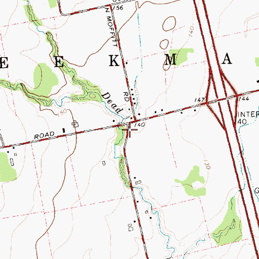 Topographic Map of Allen School (historical), NY