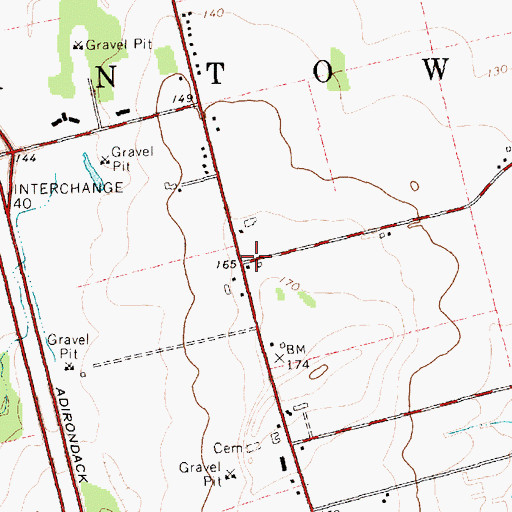 Topographic Map of Barnes School (historical), NY