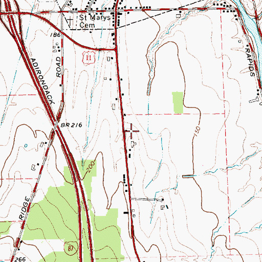 Topographic Map of Rogers School (historical), NY