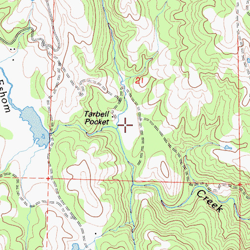 Topographic Map of Tarbell Pocket, CA
