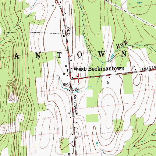 Topographic Map of School Number 5 (historical), NY