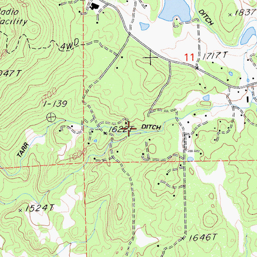 Topographic Map of Tarr Ditch, CA