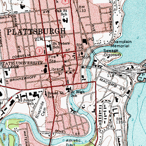 Topographic Map of Strand Theatre, NY