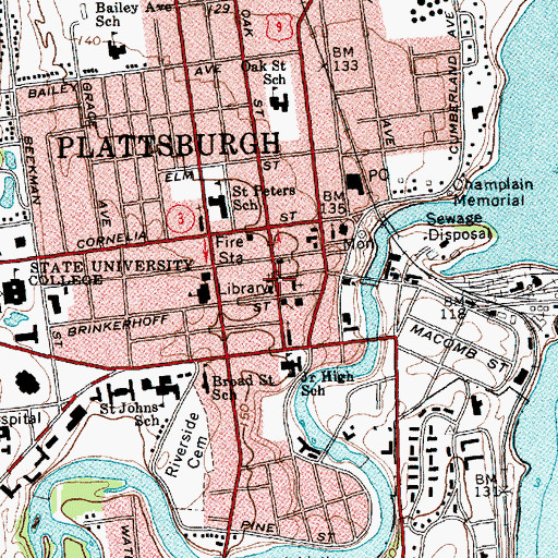 Topographic Map of Beth Israel Synagogue, NY