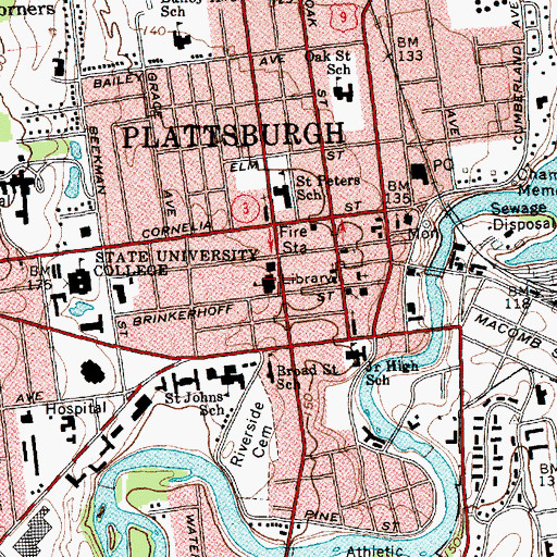 Topographic Map of Mount Assumption Institute Boys Training School, NY