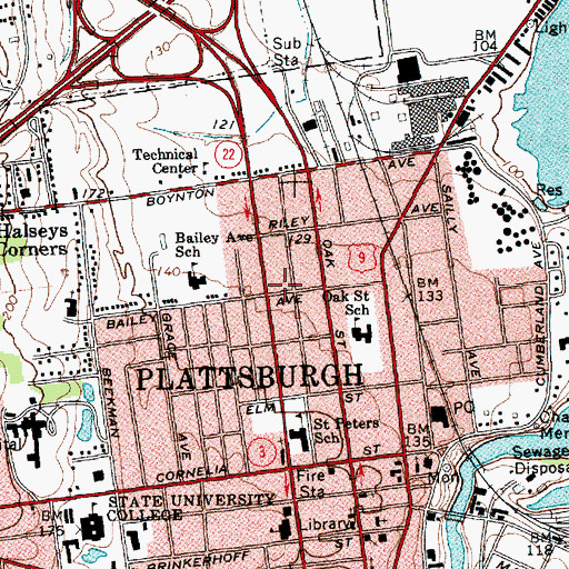 Topographic Map of Childrens Home of Northern New York, NY