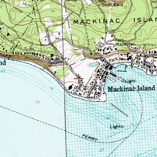 Topographic Map of Little Stone Congregational Church, MI