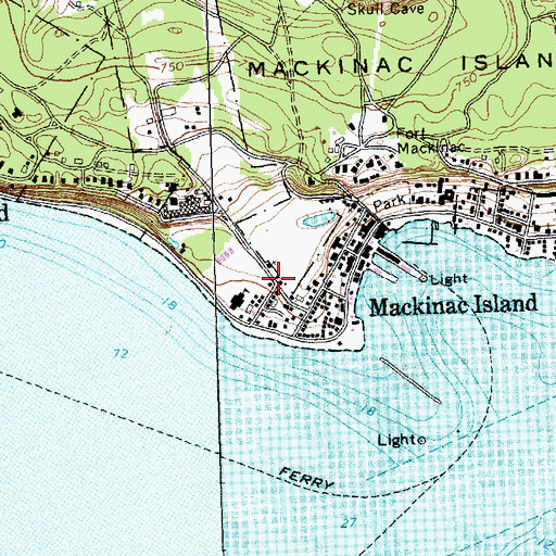 Topographic Map of Little Stone Church Historical Marker, MI