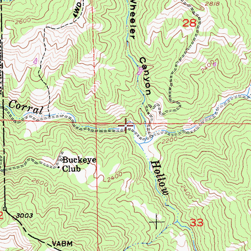 Topographic Map of Taylor Canyon, CA
