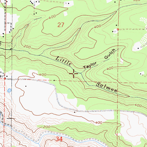 Topographic Map of Taylor Gulch, CA