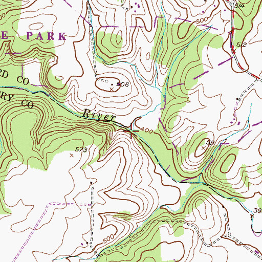 Topographic Map of Patuxent River State Park, MD