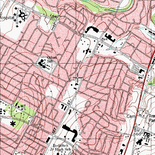 Topographic Map of New Hope Wesleyan Church, TX