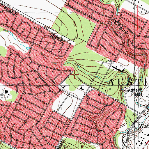Topographic Map of New Life United Pentecostal Church, TX