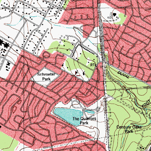 Topographic Map of Northwest Church of Christ, TX