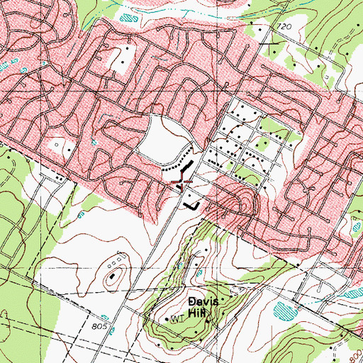 Topographic Map of Powerhouse of Praise Christian Fellowship Center, TX