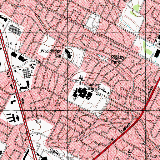 Topographic Map of Principe De Paz, TX