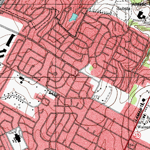 Topographic Map of Saint John's Episcopal Church, TX