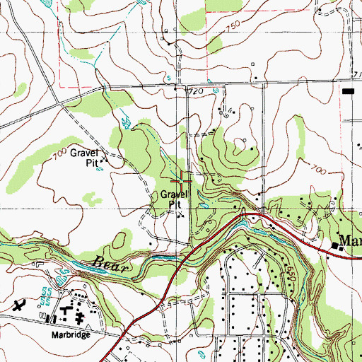 Topographic Map of Saint John's Presbyterian Church, TX