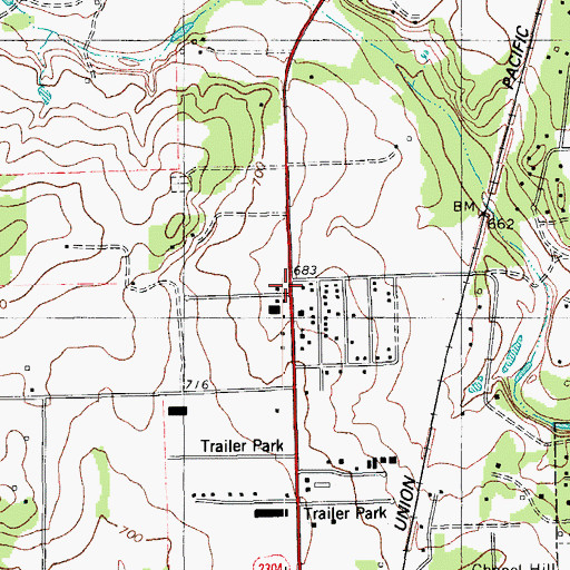 Topographic Map of Saint Philip Episcopal Church, TX
