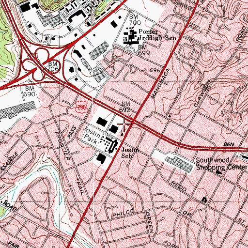 Topographic Map of Sunrise Community Church, TX
