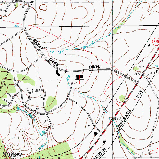 Topographic Map of The Church of Jesus Christ of Latter Day Saints, TX