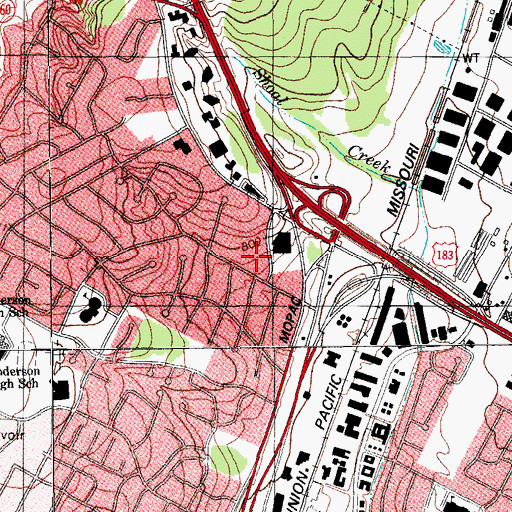 Topographic Map of The Olde Galatia Church, TX