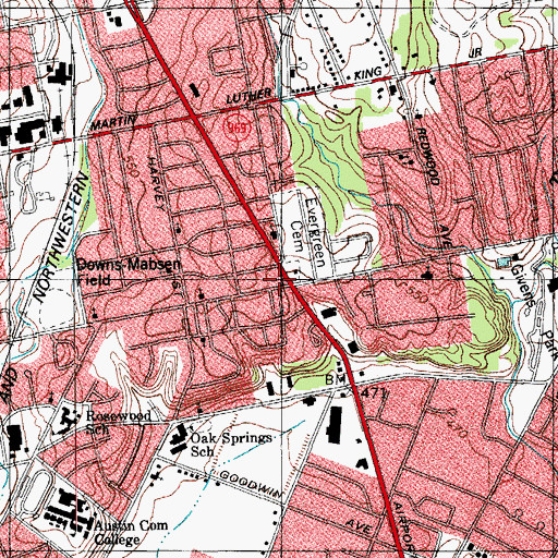 Topographic Map of True Hope Church Ministries, TX