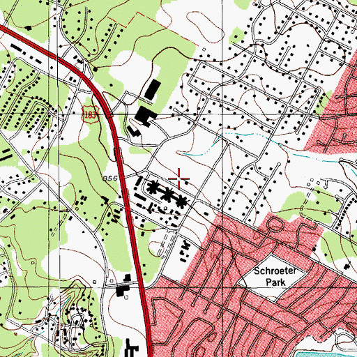 Topographic Map of Austin Fire Department Station 25, TX