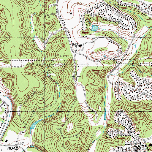 Topographic Map of Austin Fire Department Station 33, TX