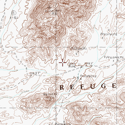 Topographic Map of Thumb Butte Mine, AZ