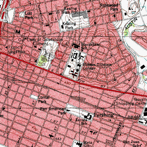 Topographic Map of Dickey Lawless Science Building, TX