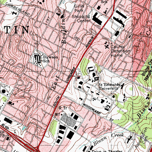 Topographic Map of Fleck Hall, TX