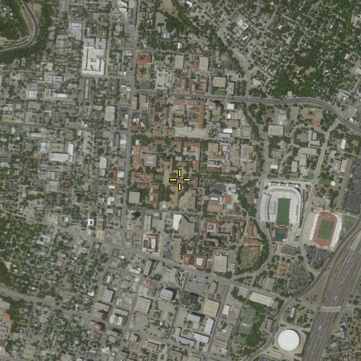 Aerial/Satellite Image of Garrison Hall, TX