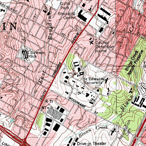 Topographic Map of Mang House, TX