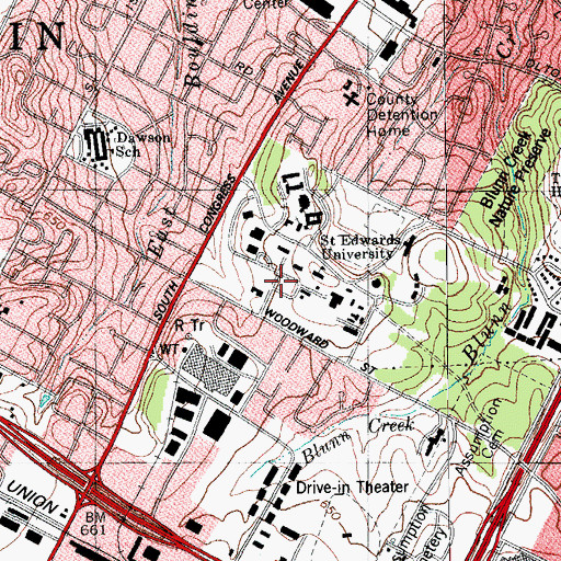 Topographic Map of Ragsdale Center, TX