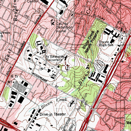 Topographic Map of Teresa Hall, TX